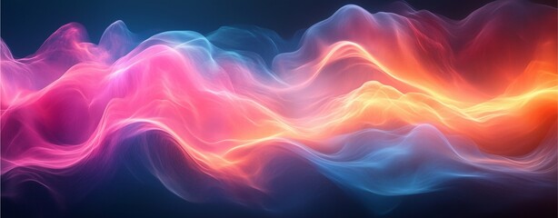 Obraz premium Abstract Fire Glow with Waves and Smoke
