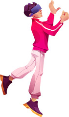 Man Play in VR Glasses