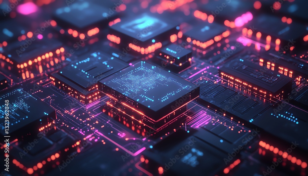 Poster network with digital locks symbolizing cyber resilience, secure connections, glowing encryption laye
