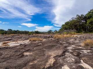 The beautiful wave of stone courtyard.