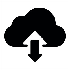 Cloud upload download icon