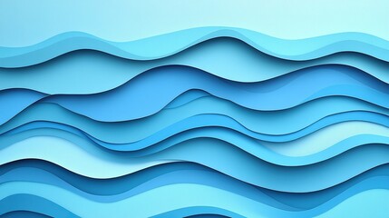 Obraz premium A minimalistic paper cut-out wave pattern