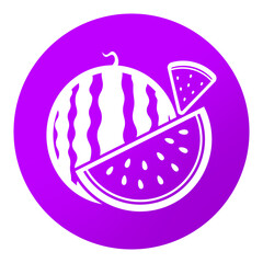 purple slice watermelon circle icon