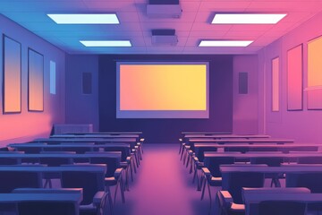 Modern Minimalist University Classroom