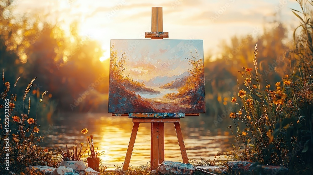Poster a stunning abstract painting with vivid colors and intricate patterns capturing dynamic emotions