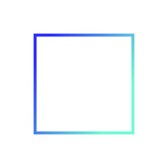 Blue and green gradient square line element