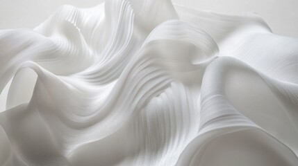 White Fabric Drape Abstract Photography