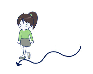 テンションが下がる女の子