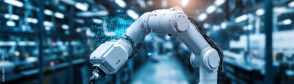 Aufkleber robotic arm in factory automation