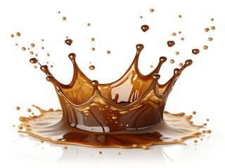 coffee splashes and crown shaped splash