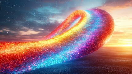 Dynamic colorful swirl of vibrant hues creating a spiraling motion for contemporary artistic designs