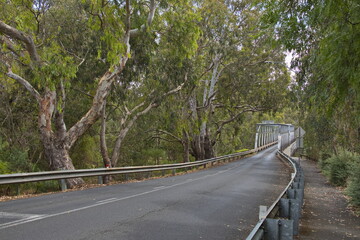 Road bridge over Barwon River in Geelong, Victoria, Australia
