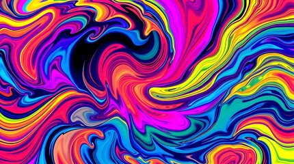 Fototapeta premium Psychedelic Swirl Abstract Background for Festival Posters and Music Art
