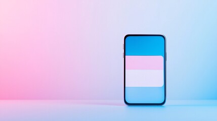 Against a backdrop of minimalist colors, a striking 3D illustration depicts the futuristic concept of online shopping technology and digital payment integration on a mobile device. With its clean