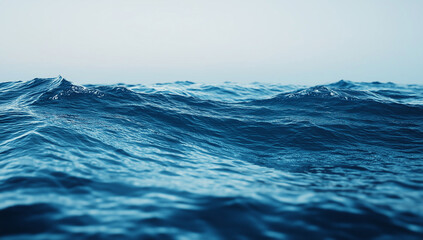 Blue water splashes and drops on a white background