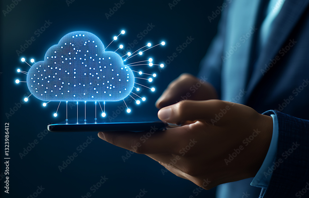 Poster cloud computing innovation digital environment technology business smartphone viewpoint data managem