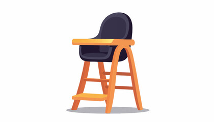 High chair in a modern design on a white background