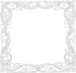 Elegant simple double-line frame with delicate swirls, perfect for invitations, certificates, and decorative designs. A minimalist yet stylish border that adds a touch of sophistication to any project