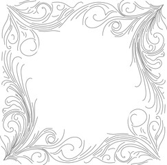 Elegant simple double-line frame with delicate swirls, perfect for invitations, certificates, and decorative designs. A minimalist yet stylish border that adds a touch of sophistication to any project