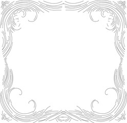 Elegant simple double-line frame with delicate swirls, perfect for invitations, certificates, and decorative designs. A minimalist yet stylish border that adds a touch of sophistication to any project