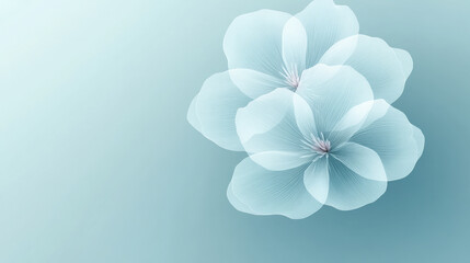 Fototapeta premium An elegant abstract digital scene capturing delicate white floral forms floating smoothly in