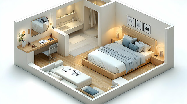 Modern Hotel Bedroom Floor Plan