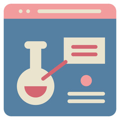 science online learning education lessons media flat style icon