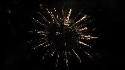 A virus on dark background.