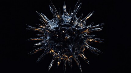 A virus on dark background.