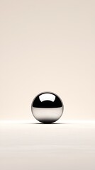 Chrome Sphere for Minimalist Studio Shot.
