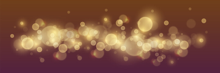Magic sparkling dust bokeh and light. Vector illustration