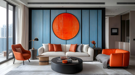 Modern living room with accent wall (1)