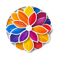 Obraz premium Colorful floral design creative studio graphic art bright mood
