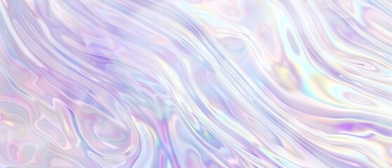 Obraz premium Iridescent soft white pastel background, fluid and flowing lines glowing gradient stripes glossy colorful.