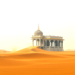 Fototapeta premium Desert Temple in the Distinctive Middle East Style