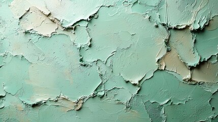 Obraz premium Textured mint green abstract art digital canvas contemporary design artistic environment close-up perspective