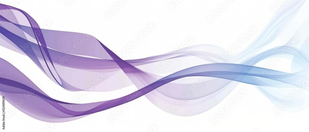 Poster purple gradient smoke smooth curve wave flow horizontal white overlay thin transparent abstract glow