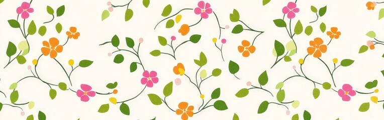 Colorful Floral Pattern with Nature