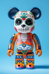 Plastic Bearbrick in a Mexican carnival costume.