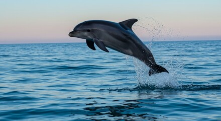 Fototapeta premium Dolphin Leaps from the Ocean