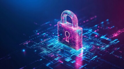 Digital padlock cybersecurity network protection data