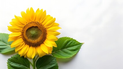 Obraz premium sunflowers on a white background