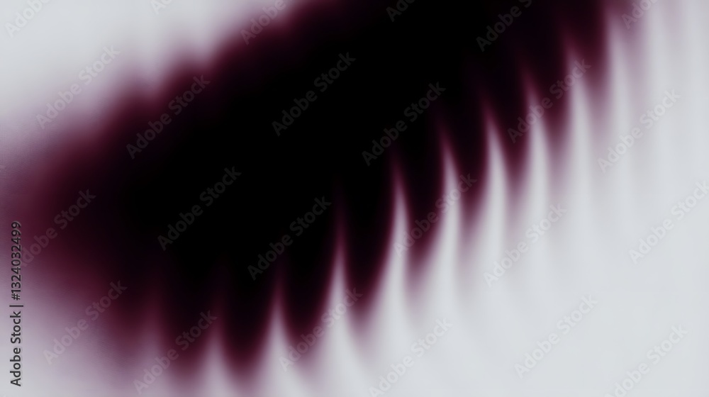 Poster dark blurred abstract waves cascading down on white background