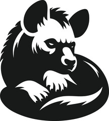 vector illustration of a hyena