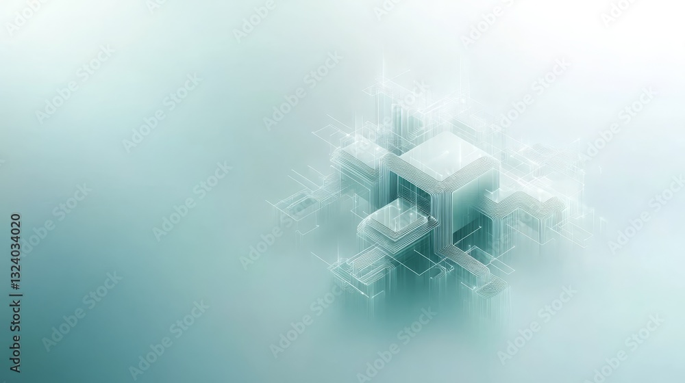 Poster abstract geometric cube background vibrant 3d design for modern projects