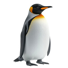 Penguin walking on ice antarctica animal portrait cold side view