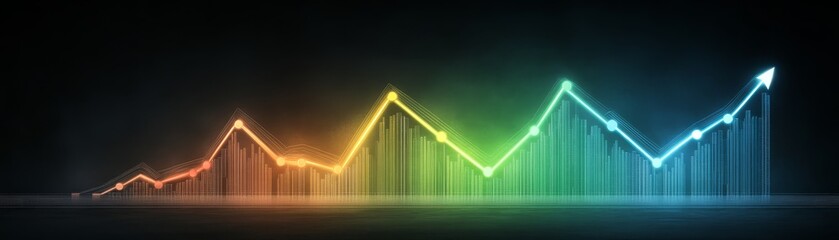 Mesmerizing neon light trails colorful abstract design on dark background vibrant