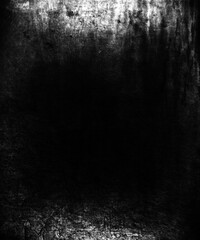 Black grunge background, scary horror texture, copy space