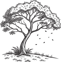 Guanacaste tree vector design
