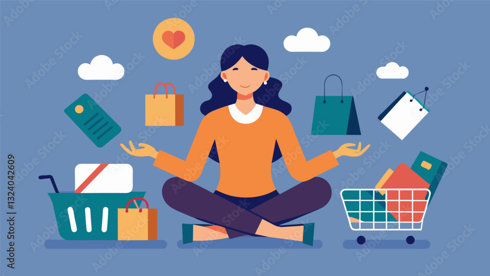 Poster a workshop series focusing on mindful shopping and avoiding impulse purchases highlighting the link 